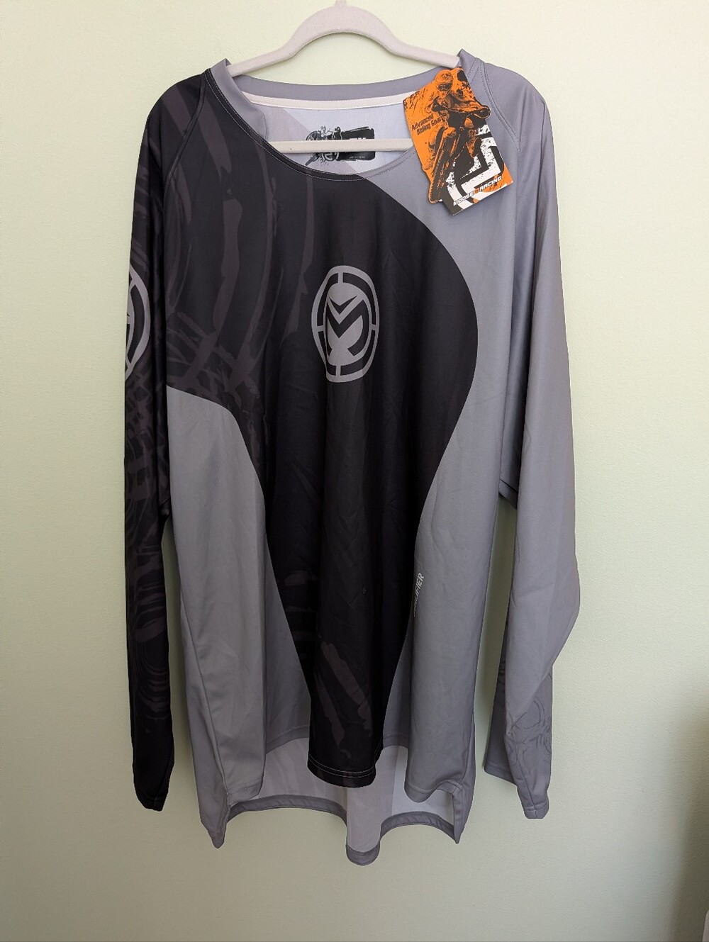 Moose Racing Qualifier Motocross Jersey 5X Gray Black Long Sleeve NWT